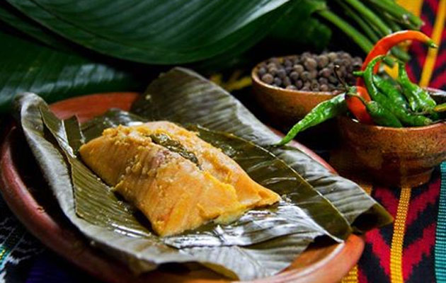 Tamal guatemalteco. Foto: Facebook de organizadores del festival de gastronomía guatemalteca en Panamá