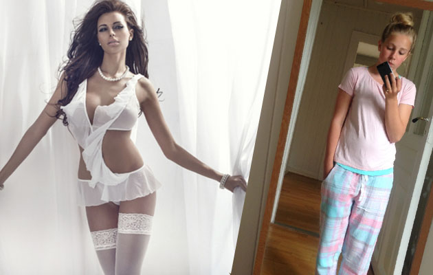 Thea comparándose con lo que se espera de ella (fotos de su blog)
