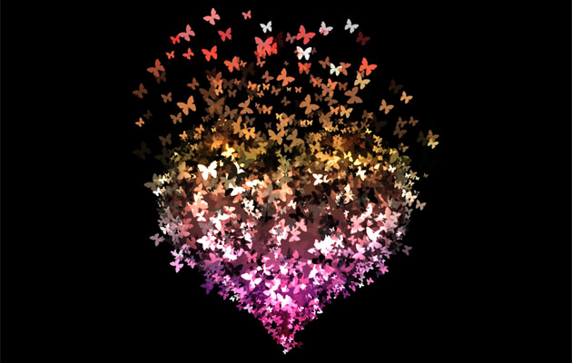 Corazon de mariposas Imagen: Danka K