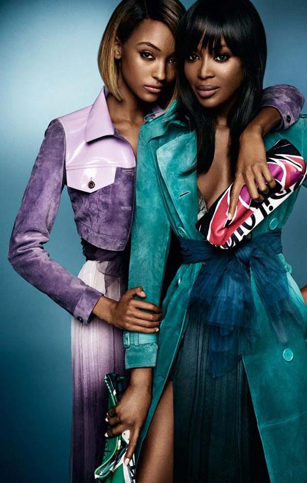 Naomi Campbell y Jourdan Dunn para Burberry 2015