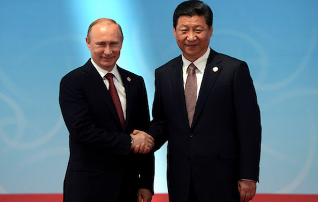 Presidente Putin de Rusia y Presidente JinPing de China foto AP