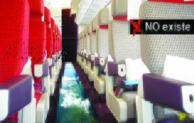 En el Día de los Inocentes se publicó que la aerolínea Virgin ofrecerá vuelos con suelo de vidrio