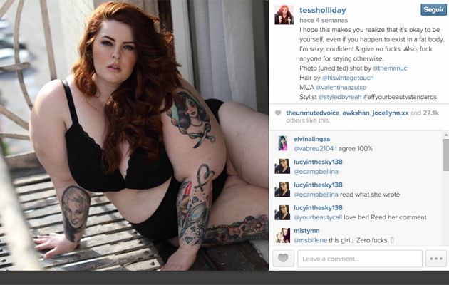 Tess Holliday, en ropa interior, Instagram