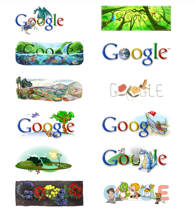 Otros doodles de Google sobre el Día de la Tierra.