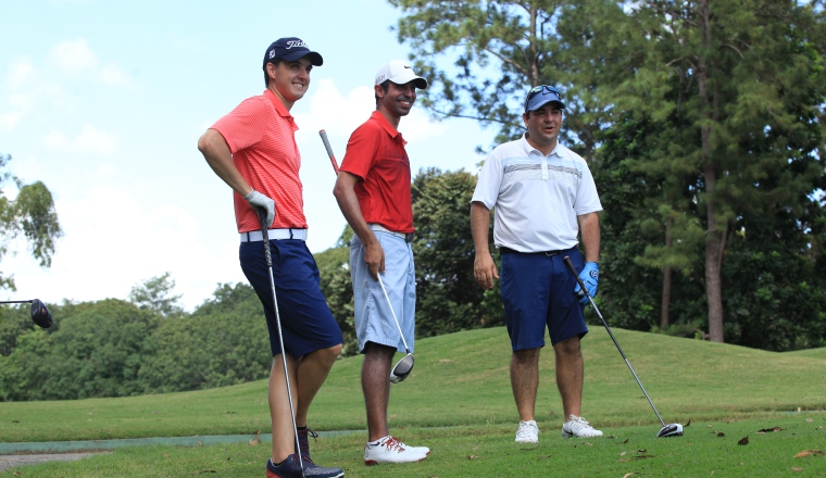 Dunne, Ordóñez y Luis Cargiulo en un evento el fin de semana. /Foto Anayansi Gamez