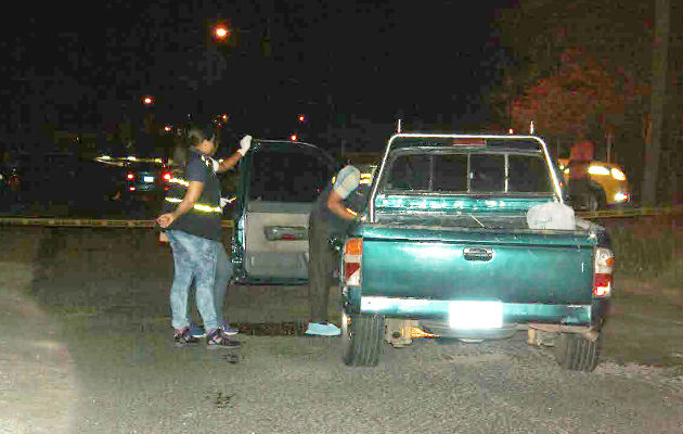 Auto que robaron los malechores en La Chorrera.