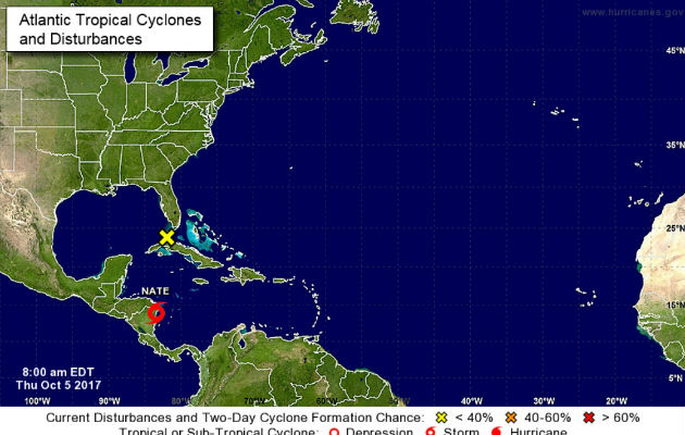 Formación de la tormenta tropical Nate. Formación de la tormenta tropical Nate.