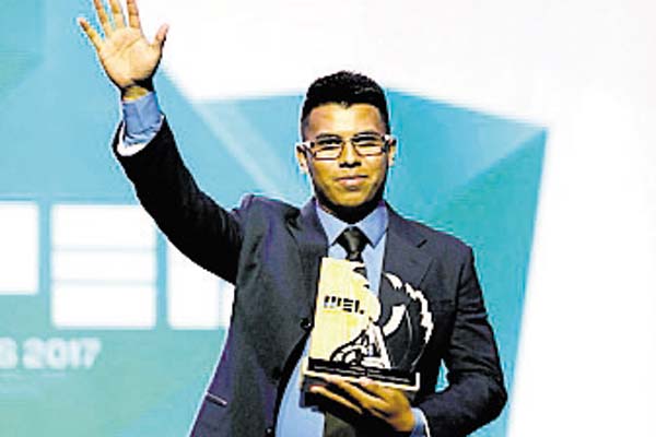 Algunos de los  galardonados  en la edición de 2017 del certamen