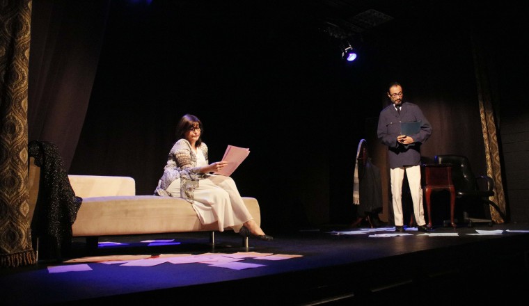 Stella Lauri y Gabriel Pérez Matteo en 'Cartas de amor', en teatro La Estación. Stella Lauri y Gabriel Pérez Matteo en 'Cartas de amor', en teatro La Estación.