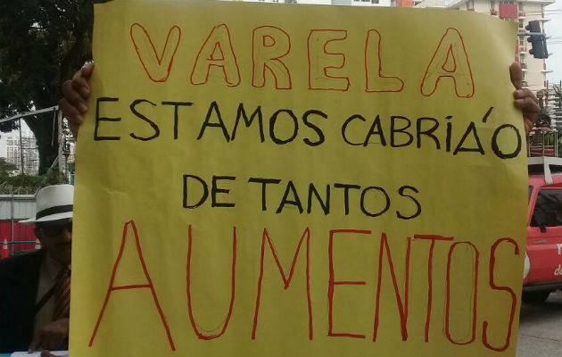 Panameños rechazan alza en costo de energía. Foto/ClarissaCastillo