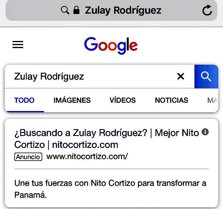Se trata de una sugerencia en Google que la diputada Zulay Rodríguez calificó como una desesperación. Se trata de una sugerencia en Google que la diputada Zulay Rodríguez calificó como una desesperación.