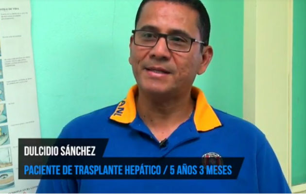 Dulcido Sánchez, paciente de trasplante de hígado