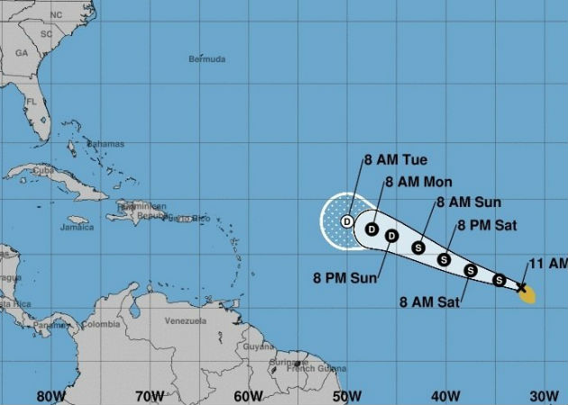 Nueva tormenta tropical en el Atlántico se adelanta y toma último nombre Teddy estaba a unas 525 millas (850 km) al este noreste de las islas de Sotavento, en las Antillas Menores. Fotos: EFE.