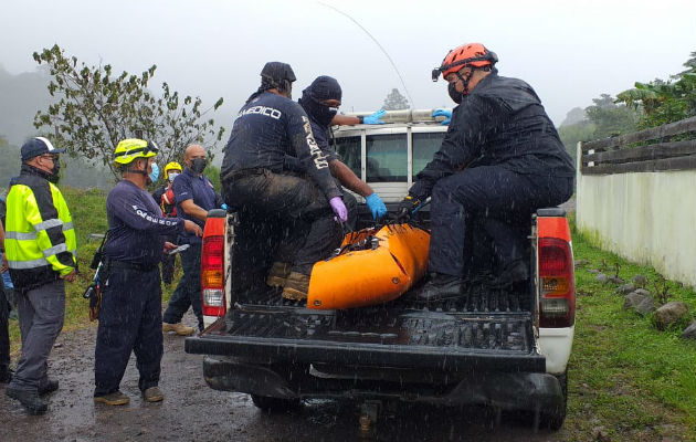 El primer cuerpo fue ubicado en el sector de Las Florentinas, en Paso Ancho de Volcán. Foto: Mayra Madrid. El primer cuerpo fue ubicado en el sector de Las Florentinas, en Paso Ancho de Volcán. Foto: Mayra Madrid.