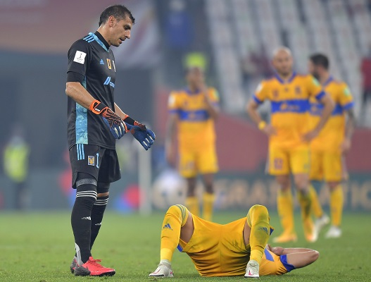 Jugadores del Tigres lamentan la derrota ante los alemanes. Foto: EFE Jugadores del Tigres lamentan la derrota ante los alemanes. Foto: EFE
