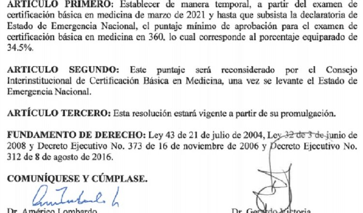 Parte resolutiva de la Resolución No. 01 de 3 de marzo de 2021, la cual fue publicada en Gaceta Oficial el pasado viernes. Internet Parte resolutiva de la Resolución No. 01 de 3 de marzo de 2021, la cual fue publicada en Gaceta Oficial el pasado viernes. Internet