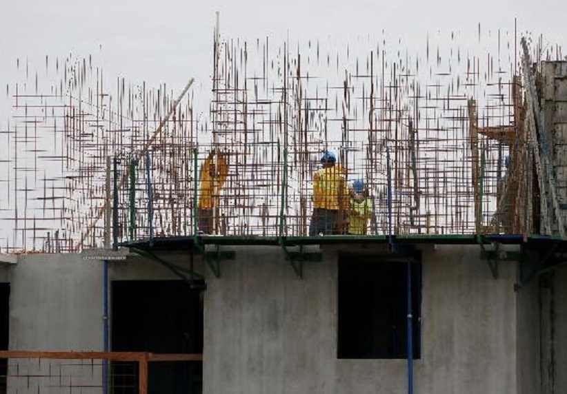 La obra en construcción se encuentra en la fase de estructuras. Foto: Diómedes Sánchez La obra en construcción se encuentra en la fase de estructuras. Foto: Diómedes Sánchez