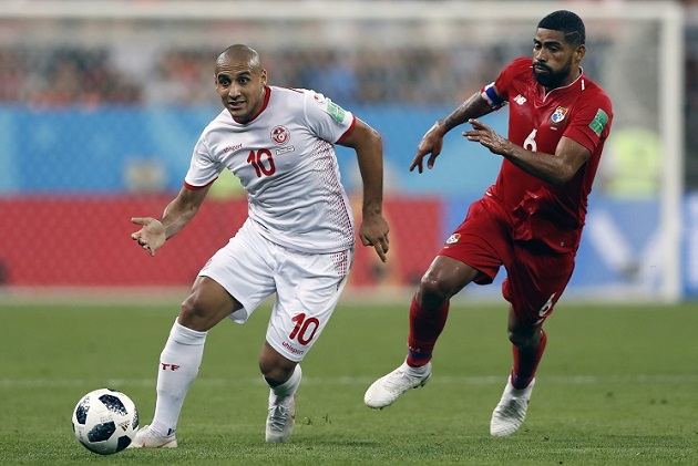 Gabriel Gómez (dcha.) fue uno de los titulares de Panamá ante Túnez en el Mundial de Rusia 2018. Foto: EFE Gabriel Gómez (dcha.) fue uno de los titulares de Panamá ante Túnez en el Mundial de Rusia 2018. Foto: EFE