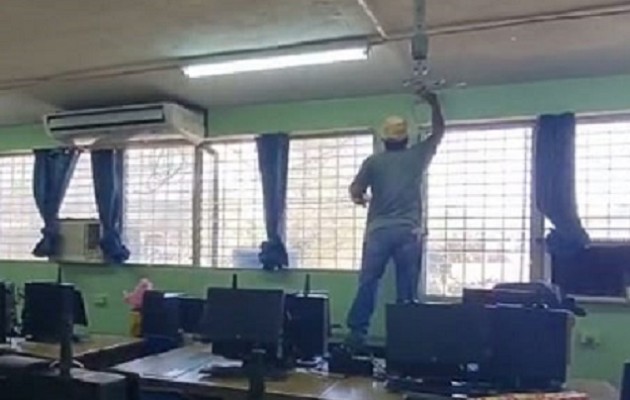 Se realizan otras adecuaciones en la escuela, así como labores de limpieza general y pintura. Foto: Thays Domínguez Se realizan otras adecuaciones en la escuela, así como labores de limpieza general y pintura. Foto: Thays Domínguez