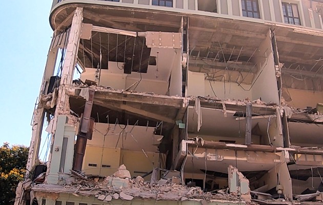 Tragedia en hotel de lujo del centro de La Habana. Foto: EFE Tragedia en hotel de lujo del centro de La Habana. Foto: EFE