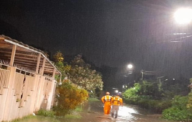 Los funcionarios de la entidad, también realizan inspecciones técnicas por un deslizamiento de tierra en el sector sur de David hacia la urbanización los Jardines de San Cristóbal. Foto. Sinaproc Los funcionarios de la entidad, también realizan inspecciones técnicas por un deslizamiento de tierra en el sector sur de David hacia la urbanización los Jardines de San Cristóbal. Foto. Sinaproc