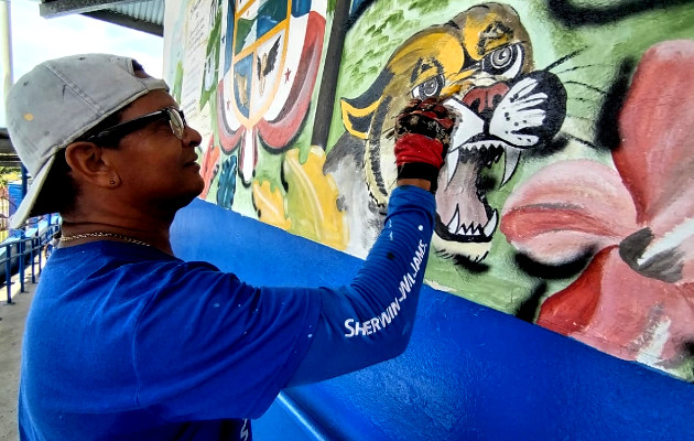Mural de Símbolos Patrios en la Escuela Rafael Maduro Garibaldo en Chame. Foto: Miriam Lasso Mural de Símbolos Patrios en la Escuela Rafael Maduro Garibaldo en Chame. Foto: Miriam Lasso