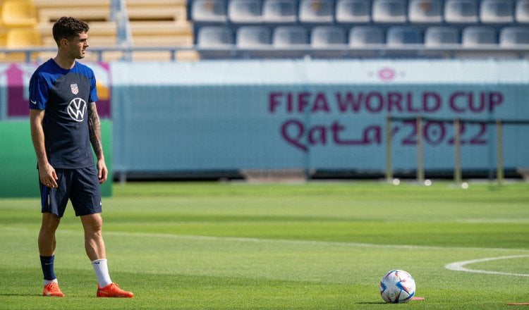 Christian Pulisic en los entrenamientos de Estados Unidos. Foto: Twitter Christian Pulisic en los entrenamientos de Estados Unidos. Foto: Twitter