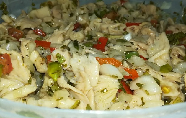 Ceviche de setas elaborado con los cultivos del CIRN. Ceviche de setas elaborado con los cultivos del CIRN.