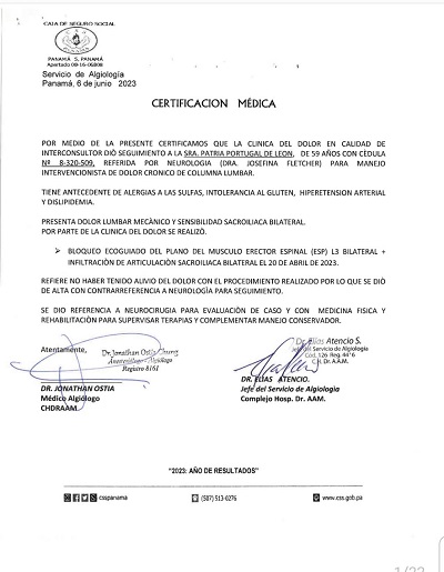 Su defensa presentará certificaciones médica que señalan los problemas de salud que la aquejan. Foto: Cortesía Su defensa presentará certificaciones médica que señalan los problemas de salud que la aquejan. Foto: Cortesía