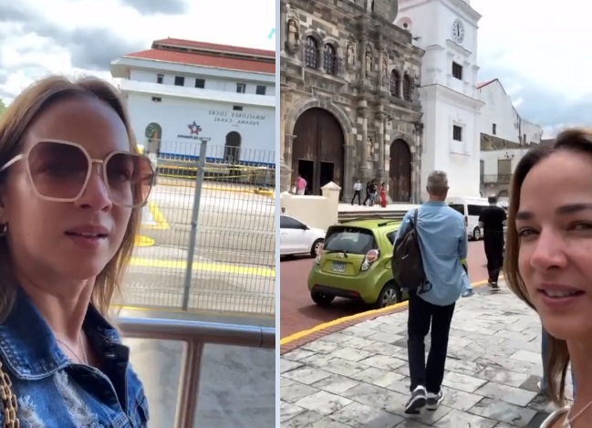 Adamari López durante su visita por el Canal de Panamá y el Casco Antiguo. Fotos: TikTok Adamari López durante su visita por el Canal de Panamá y el Casco Antiguo. Fotos: TikTok