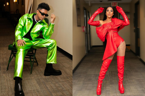 Eddy Lover y Demphra luciendo sus 'outfits'. Fotos: @douglasdiazphoto Eddy Lover y Demphra luciendo sus 'outfits'. Fotos: @douglasdiazphoto