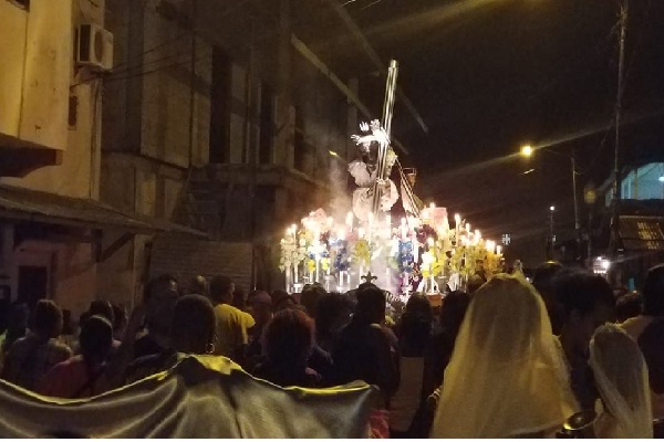 La procesión iniciará a las 8 de la noche con la imagen del "Naza"  para recorrer las calles del poblado. Foto. Archivo