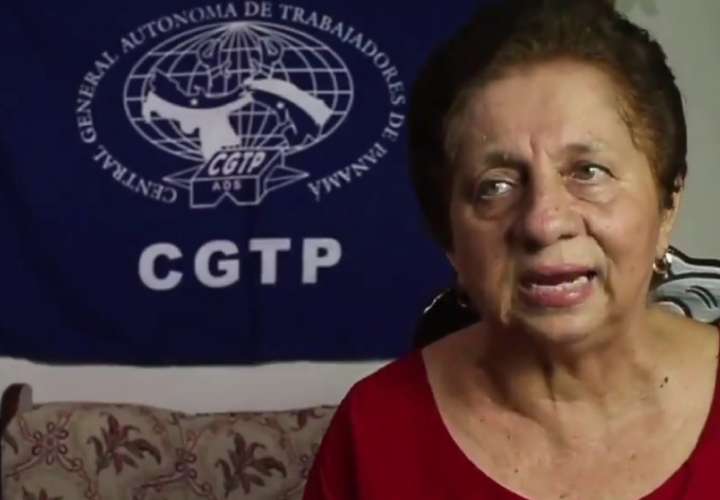 Nelva Reyes, dirigente de la Central General Autónoma de Trabajadores. Archivo. Nelva Reyes, dirigente de la Central General Autónoma de Trabajadores. Archivo.