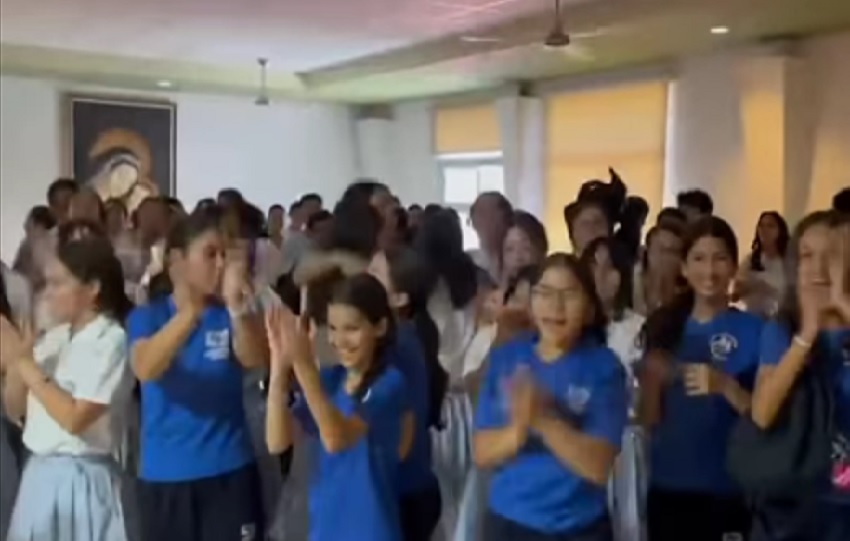 Los estudiantes, docentes y directivos del Colegio Agustiniano Nuestra Señora del Buen Consejo de Chitré celebraron con júbilo su designación. Foto. Redes Noticias  Azuero