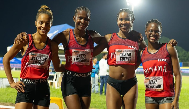 Panamá se apuntó el oro en el relevo femenino 4X100, el equipo estuvo integrado por Ivana Mcfarlane, Cristal Cuervo, Leyka Archibold, Nathalee Aranda. Foto: COP Panamá se apuntó el oro en el relevo femenino 4X100, el equipo estuvo integrado por Ivana Mcfarlane, Cristal Cuervo, Leyka Archibold, Nathalee Aranda. Foto: COP