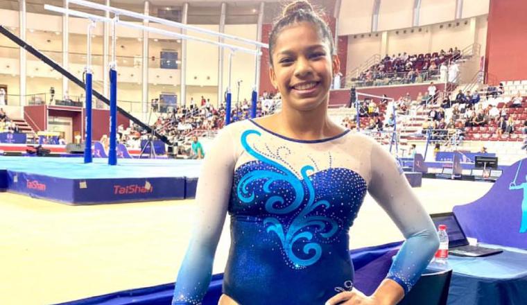 Karla Navas estará en el Mundial de Mayores de Gimnasia. Foto: COP Karla Navas estará en el Mundial de Mayores de Gimnasia. Foto: COP
