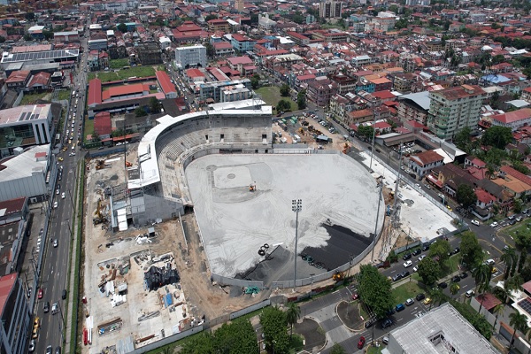 Trabajos en el estadio Mariano Bula en Colón. Pandeportes Trabajos en el estadio Mariano Bula en Colón. Pandeportes