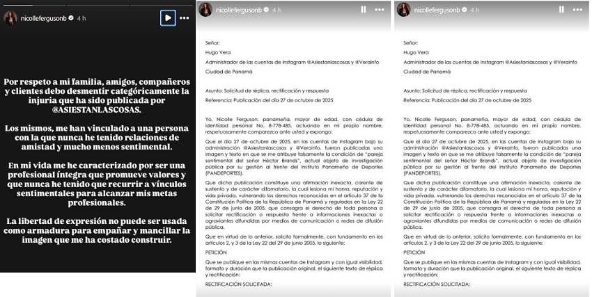 Comunicado de Nicolle Ferguson