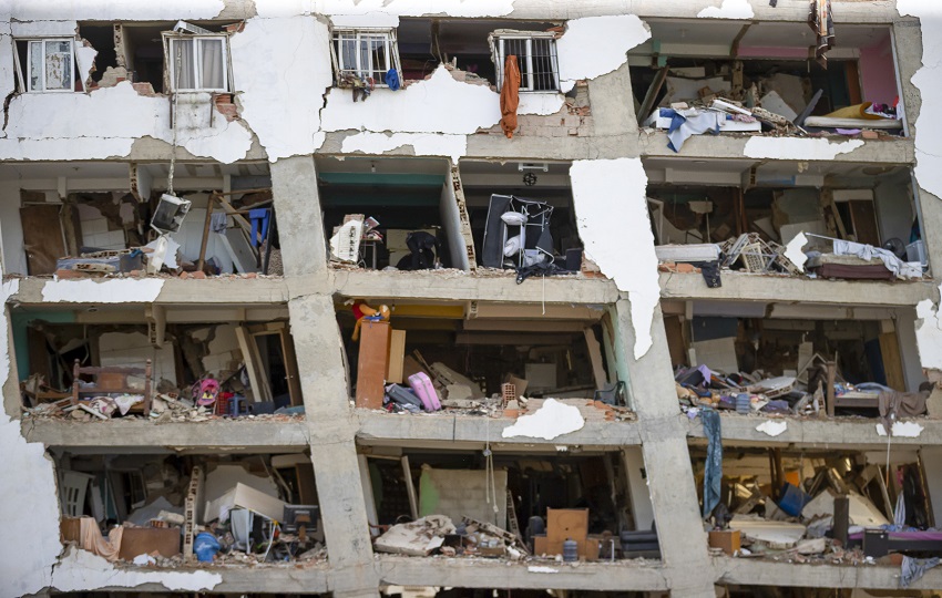 Los edificios han quedado totalmente destruidos.