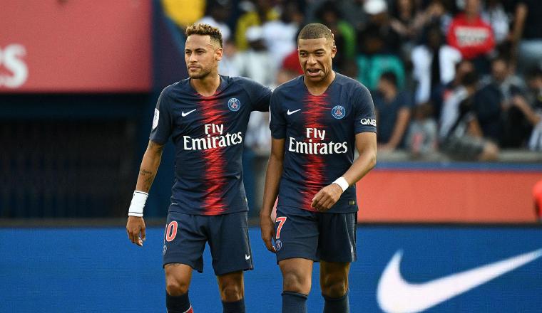 Neymar y Mbappé del PSG Neymar y Mbappé del PSG Foto:EFE