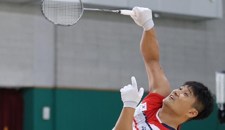 Kim Jung-jun de bádminton de Corea del Sur, entrena. Kim Jung-jun de bádminton de Corea del Sur, entrena. Foto:EFE