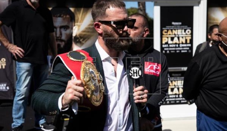 El estadounidense invicto, Caleb Plant. El estadounidense invicto, Caleb Plant. Foto: EFE