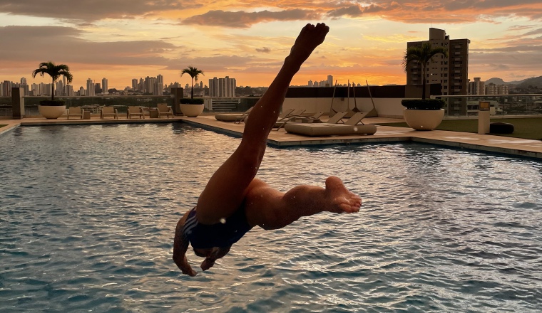 42833607.jpg Lea Riccoboni en la natación. Foto: Cortesía