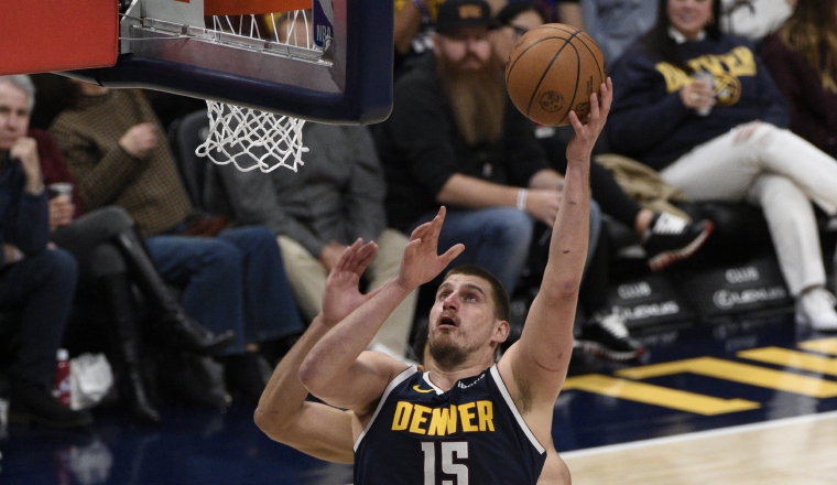 El serbio Nikola Jokic de los Denver Nuggets. El serbio Nikola Jokic de los Denver Nuggets. Foto: EFE