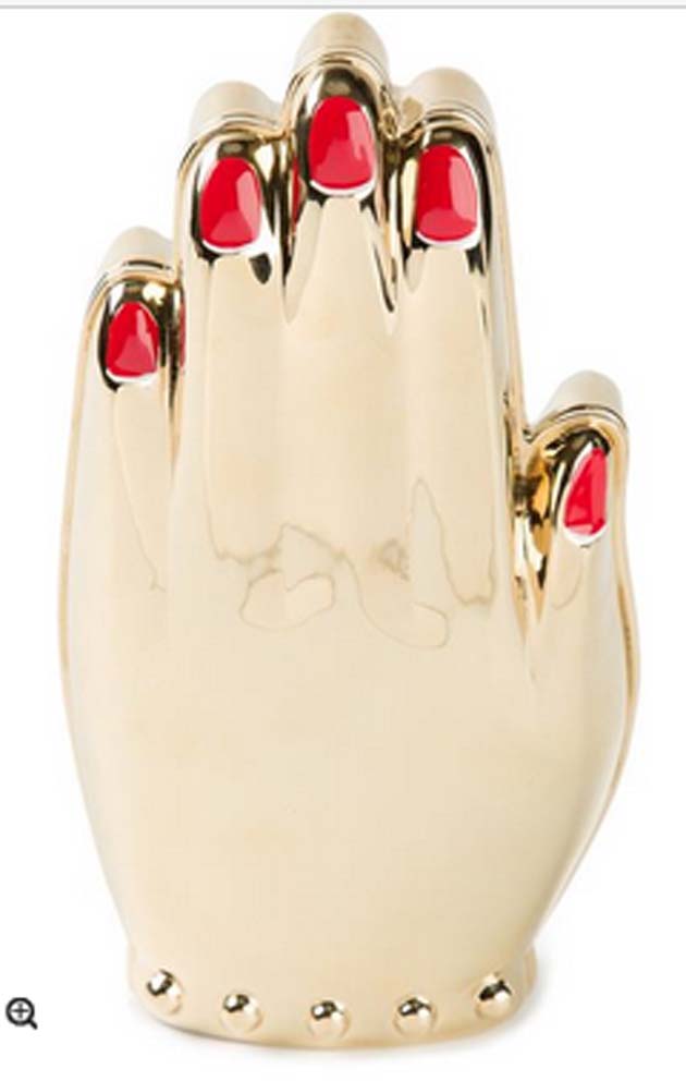 Bolsa "High Five" (chócale) de Charlotte Olympia