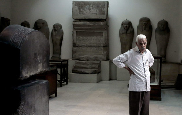 Exhibición de algunos de los objetos recobrados en el Museo de Antigüedades de Egipto. Foto.EFE