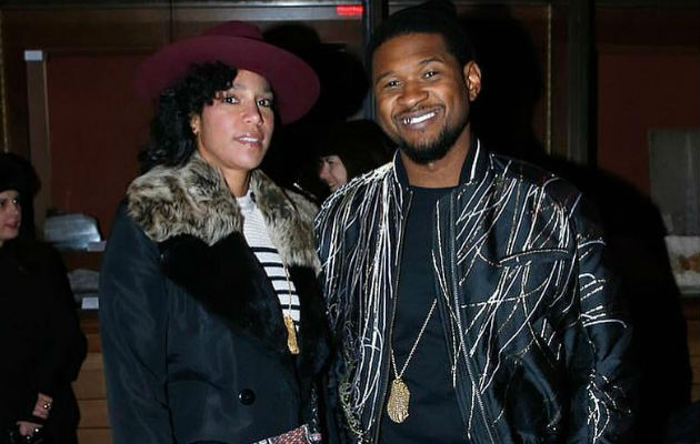 Grace Miguel junto a Usher. 