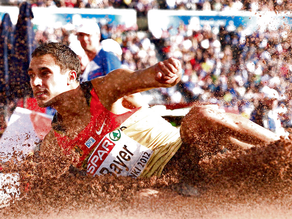 Salto. El alemán Sebastian Bayer posee la segunda mejor marca del año (8,34).(ARCHIVO)
