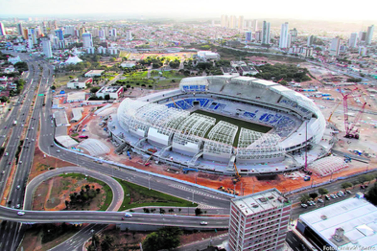 El estadio de la ciudad de Natal (noreste) está "actualmente construido en un 97%", afirmó el domingo Arthur Couto, responsable de marketing del recinto.(Estadio de Natal)