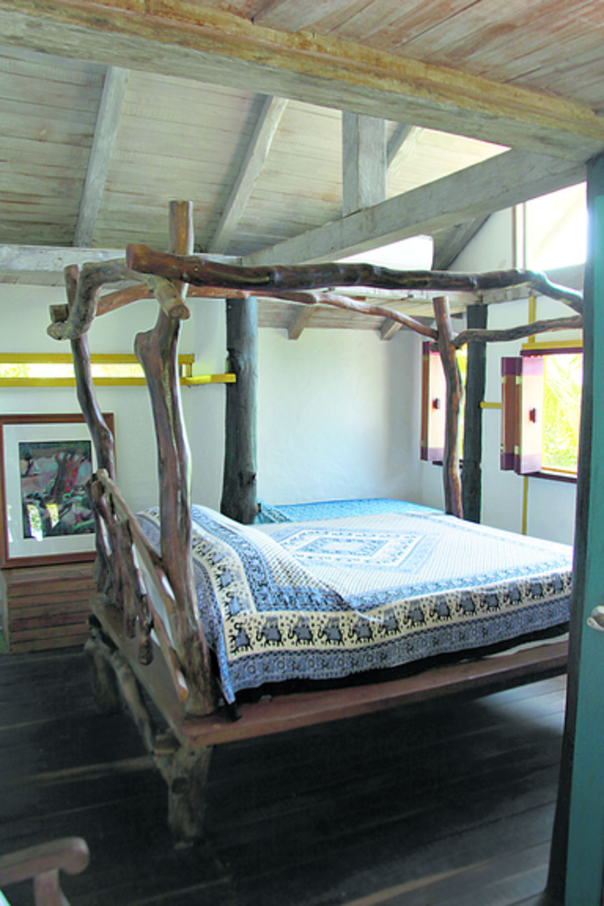 Una cama para dos en Posada Los Destiladeros.